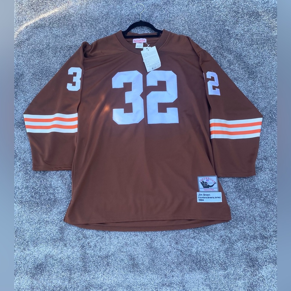 Throwbacks Authentic Jim Brown Cleveland.Brown Jersey 1964 Size 54